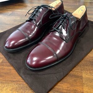 Ermenegildo Zegna Couture Burgundy Leather Oxfords